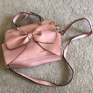 Betsey Johnson Pink Bow Crossbody Purse
